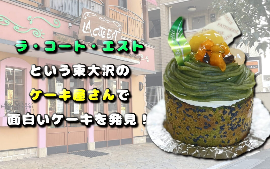 ラ コート エストという東大沢のケーキ屋さんで面白いケーキを発見 越谷のマカロニの芯