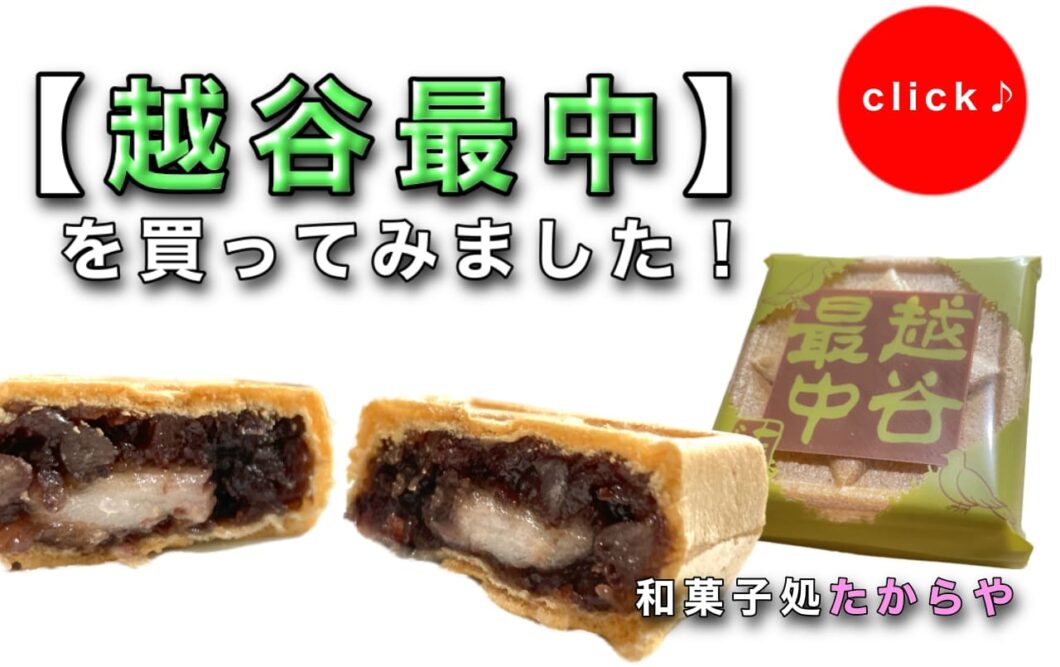 袋山の和菓子処たからやで 越谷最中 を買ってみました 越谷のマカロニの芯